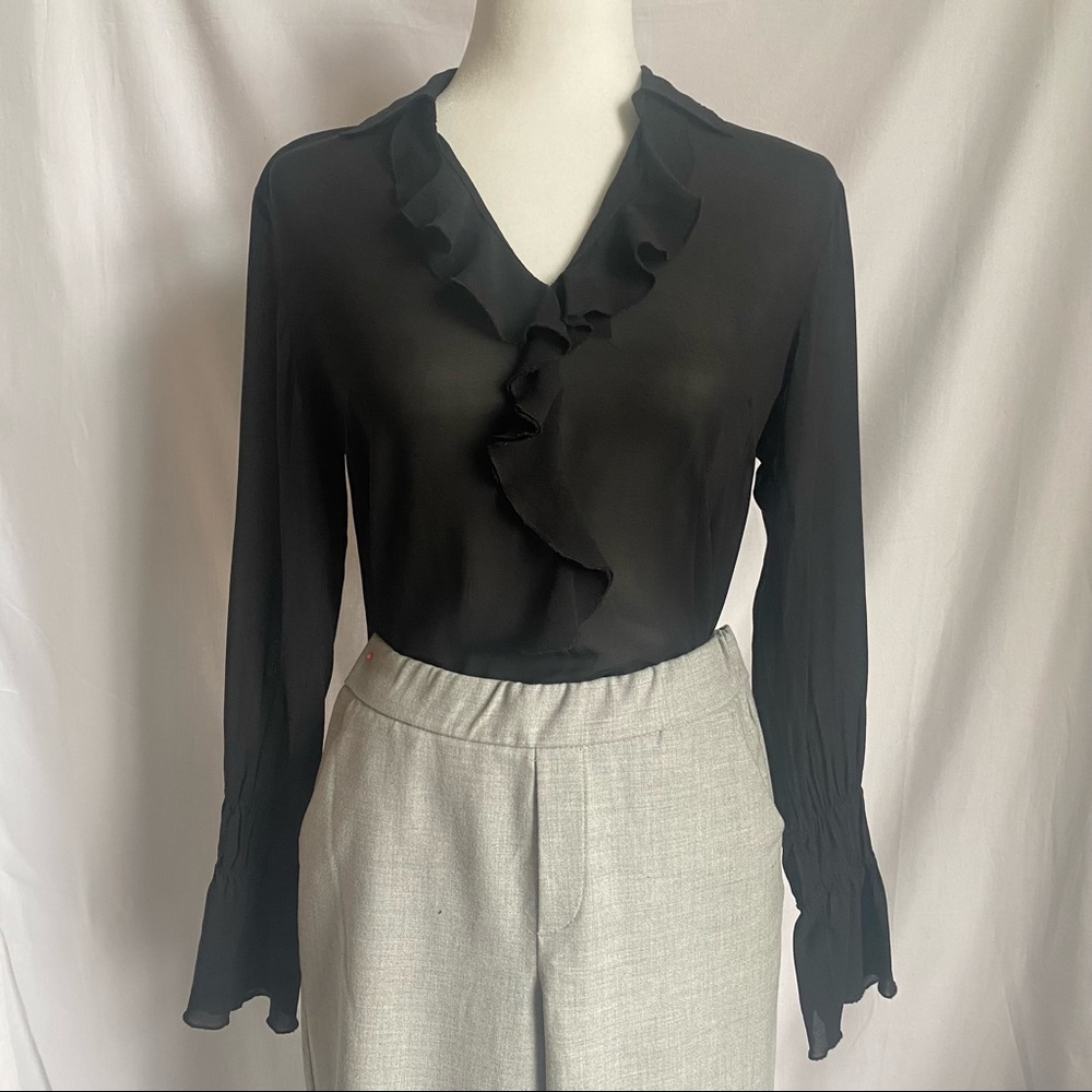 Black Sheer Blouse